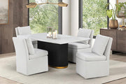 Morges Rect Dining Marble Table - R&R Furniture Gallery (Fountain Valley, CA)