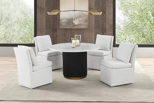 Varde Round Dining Marble Table - R&R Furniture Gallery (Fountain Valley, CA)