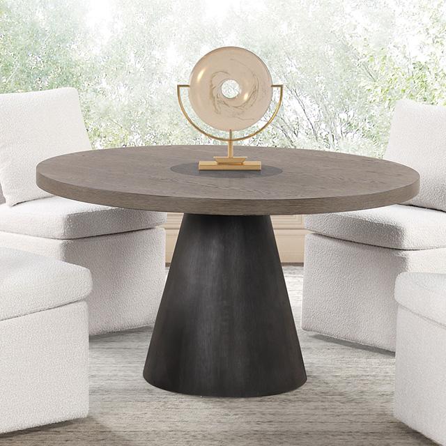 Broager 5 Pc Dining Table Set (Light Gray Caster Chairs) - R&R Furniture Gallery (Fountain Valley, CA)