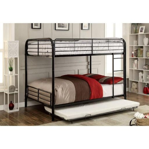 BROCKET Black Metal Full/Full Bunk Bed - R&R Furniture Gallery (Fountain Valley, CA)