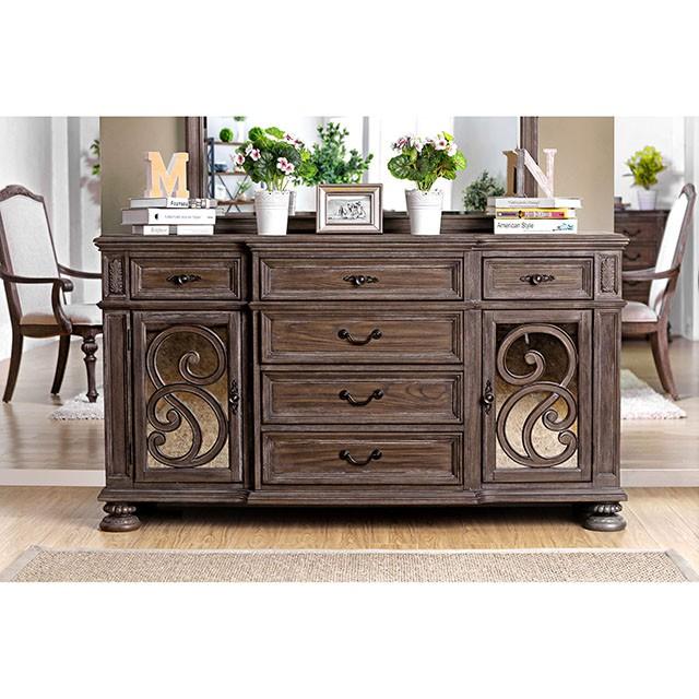 ARCADIA Rustic Natural Tone Server - R&R Furniture Gallery (Fountain Valley, CA)