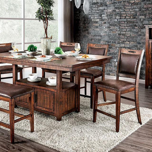 Wichita Light Walnut Counter Ht. Table - R&R Furniture Gallery (Fountain Valley, CA)