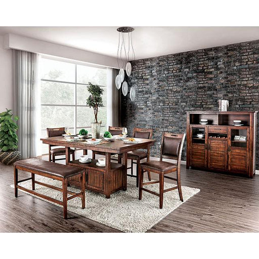 Wichita Light Walnut Counter Ht. Table - R&R Furniture Gallery (Fountain Valley, CA)