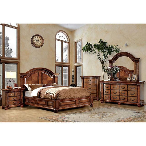 Bellagrand Antique Tobacco Oak Cal.King Bed - R&R Furniture Gallery (Fountain Valley, CA)