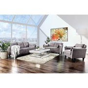 YSABEL Warm Gray Love Seat, Warm Gray (K/D) - R&R Furniture Gallery (Fountain Valley, CA)