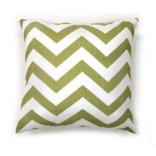 ZOE 22" X 22" Pillow, Green Chevron (2/CTN) - R&R Furniture Gallery (Fountain Valley, CA)