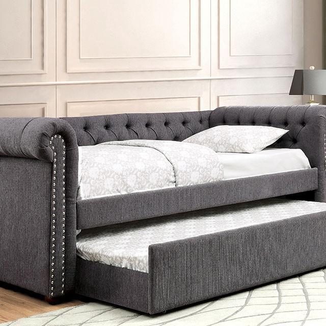 LEANNA Gray Full Daybed w/ Trundle, Gray - R&R Furniture Gallery (Fountain Valley, CA)