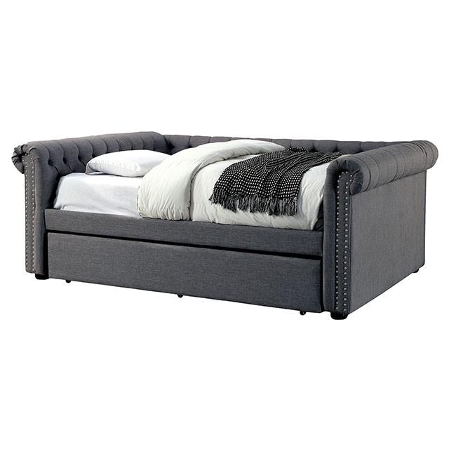 LEANNA Gray Full Daybed w/ Trundle, Gray - R&R Furniture Gallery (Fountain Valley, CA)