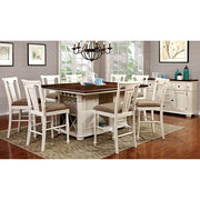 SABRINA Off White/Cherry Server, Cherry & White - R&R Furniture Gallery (Fountain Valley, CA)