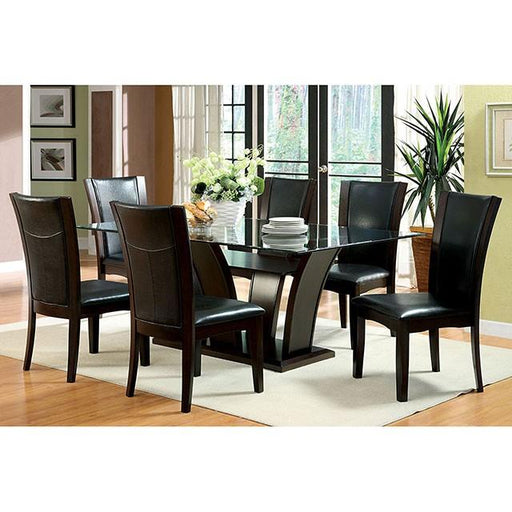 Manhattan I Dark Cherry/White Side Chair, White (2/CTN) - R&R Furniture Gallery (Fountain Valley, CA)