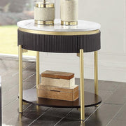 KOBLENZ End Table, Dark Walnut - R&R Furniture Gallery (Fountain Valley, CA)
