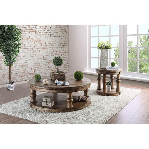 Mika Antique Oak End Table - R&R Furniture Gallery (Fountain Valley, CA)