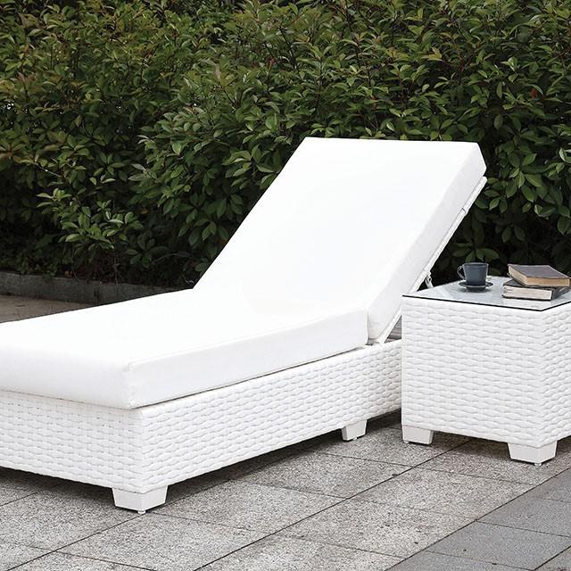 Somani Adjustable Chaise + End Table - R&R Furniture Gallery (Fountain Valley, CA)