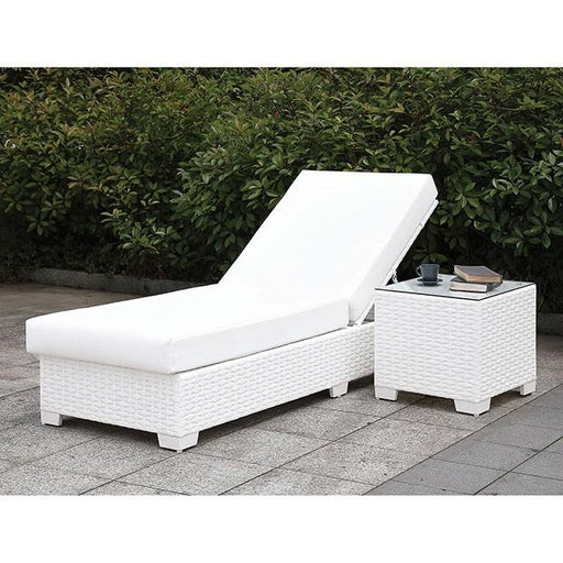 Somani Adjustable Chaise + End Table - R&R Furniture Gallery (Fountain Valley, CA)