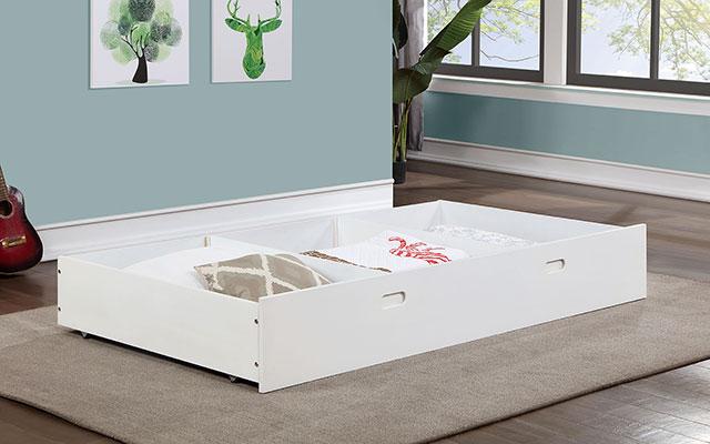 PRIAM Trundle/Drawers, White/Gray - R&R Furniture Gallery (Fountain Valley, CA)