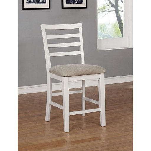 Kiana White Counter Ht. Side Chair (2/CTN) - R&R Furniture Gallery (Fountain Valley, CA)