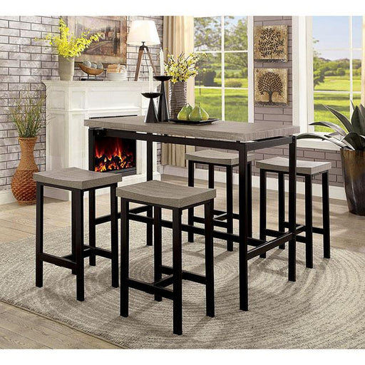 Vilvoorde 5 Pc. Counter Ht. Table Set - R&R Furniture Gallery (Fountain Valley, CA)