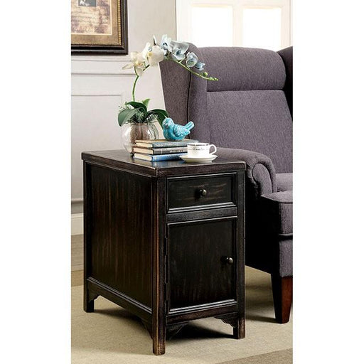 MEADOW Antique Black Side Table - R&R Furniture Gallery (Fountain Valley, CA)