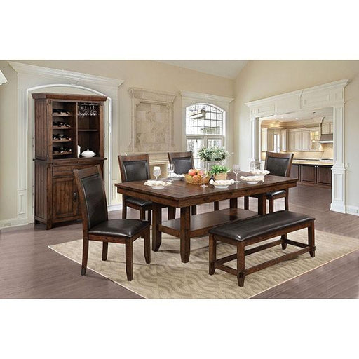 MEAGAN I Brown Cherry Dining Table - R&R Furniture Gallery (Fountain Valley, CA)