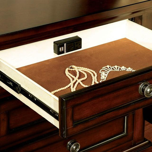 NORTHVILLE Dark Cherry Night Stand - R&R Furniture Gallery (Fountain Valley, CA)