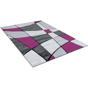 Niksar Gray/Purple 5' X 7' Area Rug - R&R Furniture Gallery (Fountain Valley, CA)