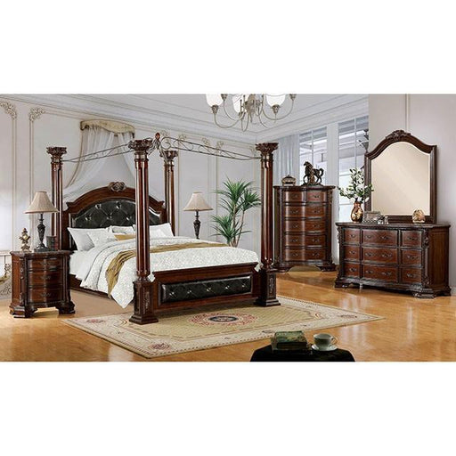 Mandalay Brown Cherry Queen Bed - R&R Furniture Gallery (Fountain Valley, CA)