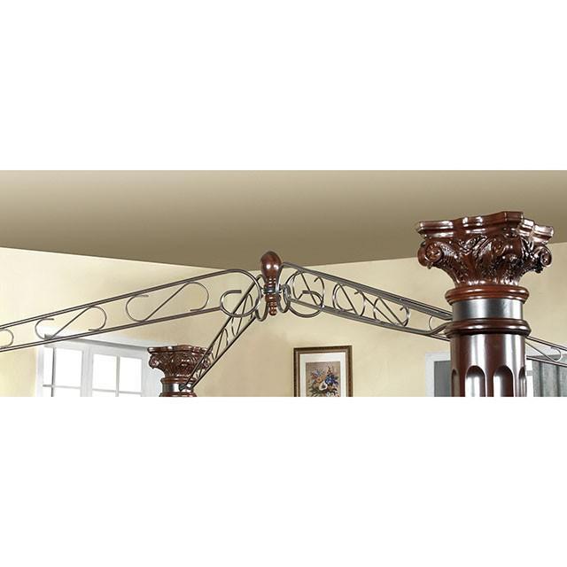 Mandalay Brown Cherry Queen Bed - R&R Furniture Gallery (Fountain Valley, CA)