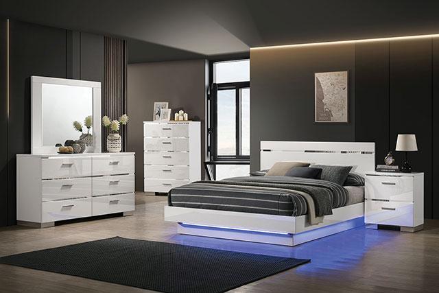 Erlach Bed Black & White - R&R Furniture Gallery (Fountain Valley, CA)