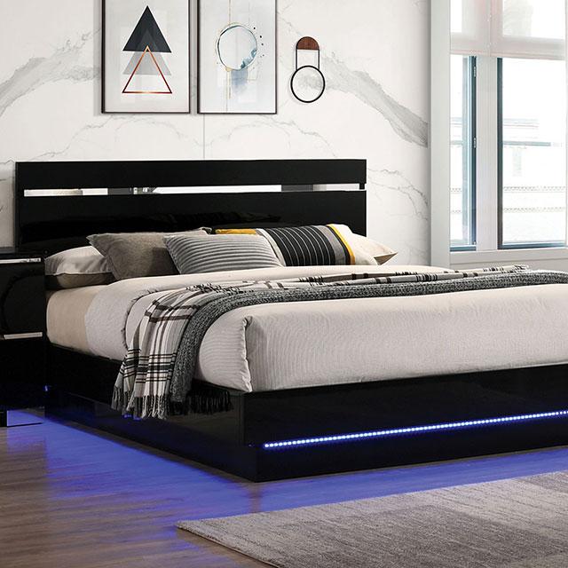 Erlach Bed Black & White - R&R Furniture Gallery (Fountain Valley, CA)