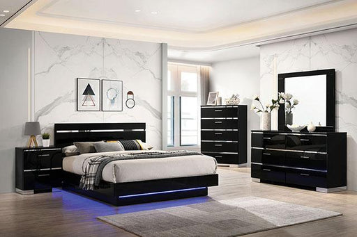 Erlach Bed Black & White - R&R Furniture Gallery (Fountain Valley, CA)
