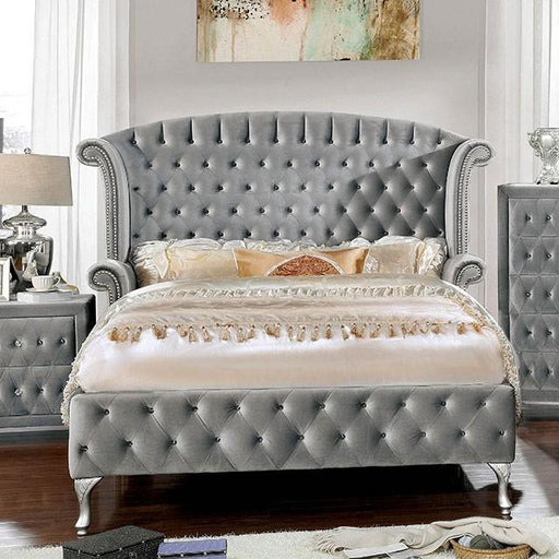 Alzir Gray & Black Queen & E.King Bed - R&R Furniture Gallery (Fountain Valley, CA)