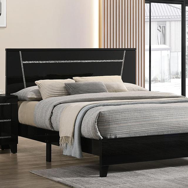 MAGDEBURG Cal.King Bed, Black & White - R&R Furniture Gallery (Fountain Valley, CA)
