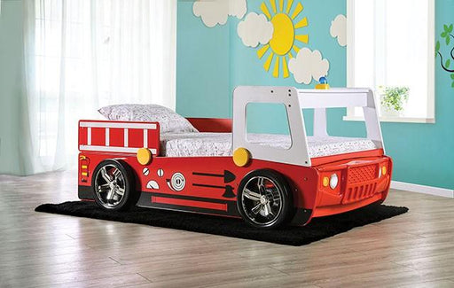 FIERSTALL Twin Bed, Red - R&R Furniture Gallery (Fountain Valley, CA)