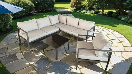 Farisha 6 Pc. Outdoor Sectional Set - R&R Furniture Gallery (Fountain Valley, CA)