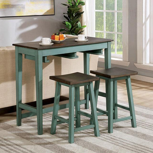 Elinor Bar Table Set Cherry & Green - R&R Furniture Gallery (Fountain Valley, CA)
