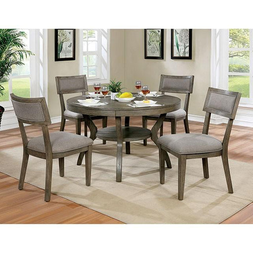 Leeds Gray Round Dining Table - R&R Furniture Gallery (Fountain Valley, CA)