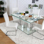 Richfield I Silver/Chrome Dining Table - R&R Furniture Gallery (Fountain Valley, CA)