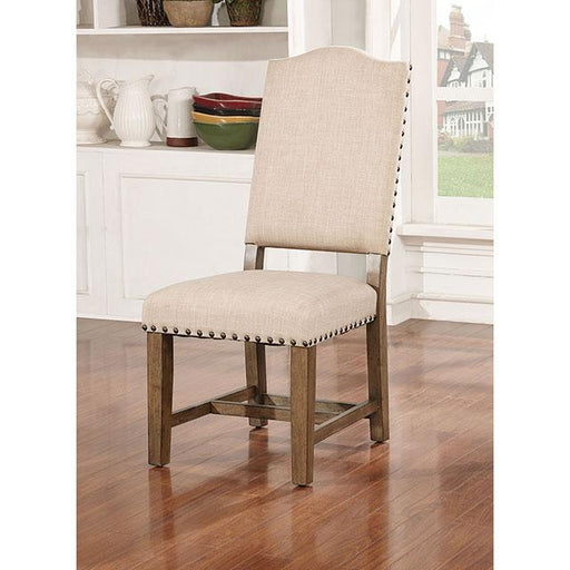 Julia Light Oak/Ivory Side Chair (2/CTN) - R&R Furniture Gallery (Fountain Valley, CA)