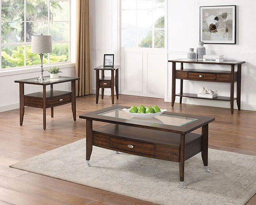 RIVERDALE End Table, Dark Walnut - R&R Furniture Gallery (Fountain Valley, CA)