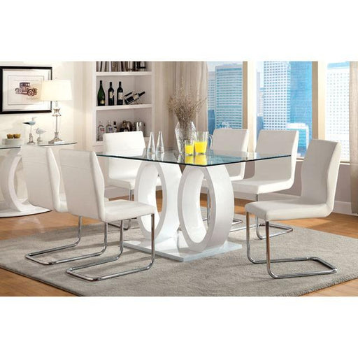 LODIA I White Dining Table - R&R Furniture Gallery (Fountain Valley, CA)