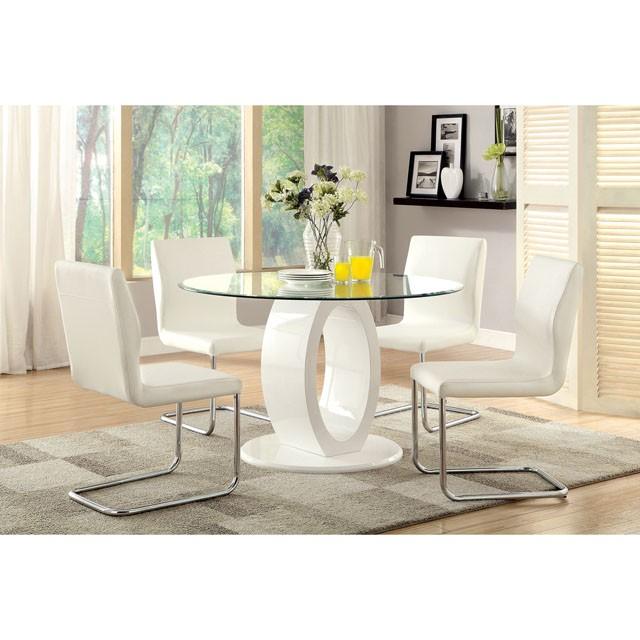 LODIA I White Side Chair - R&R Furniture Gallery (Fountain Valley, CA)