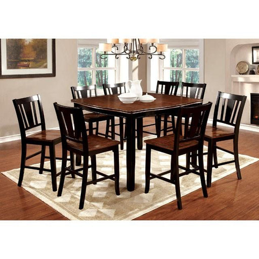 DOVER II Black/Cherry Counter Ht. Table w/ 16" Leaf - R&R Furniture Gallery (Fountain Valley, CA)