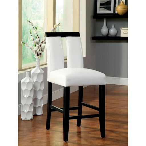 LUMINAR II Black/White Counter Ht. Chair (2/CTN) - R&R Furniture Gallery (Fountain Valley, CA)