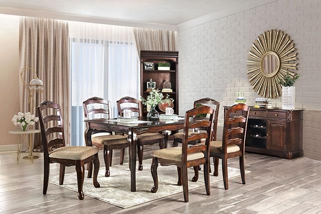 Townsville Dark Walnut/Tan Side Chair (2/CTN) - R&R Furniture Gallery (Fountain Valley, CA)