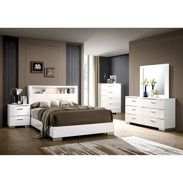 Carlie Bed White & Black - R&R Furniture Gallery (Fountain Valley, CA)