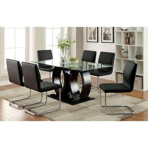 LODIA I Black Dining Table - R&R Furniture Gallery (Fountain Valley, CA)