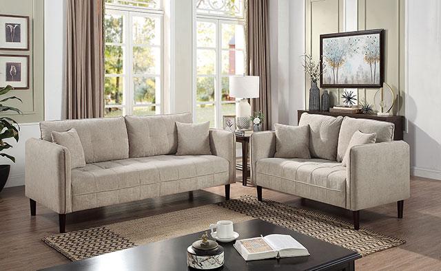 LYNDA Sofa w/ Pillows, Light Gray - R&R Furniture Gallery (Fountain Valley, CA)