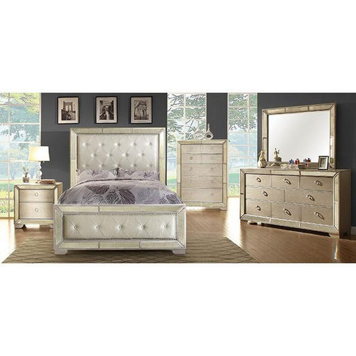 LORAINE Champagne Media Chest - R&R Furniture Gallery (Fountain Valley, CA)