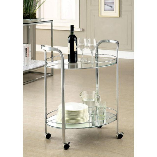 LOULE Chrome Serving Cart - R&R Furniture Gallery (Fountain Valley, CA)
