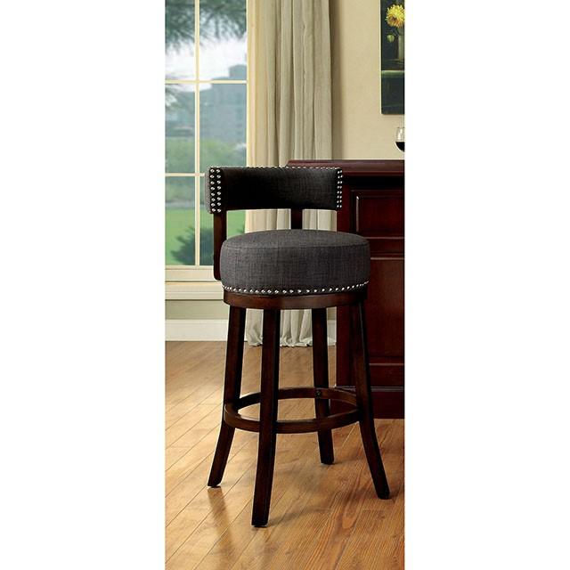 LYNSEY Dark Oak/Gray 29" Bar Stool - R&R Furniture Gallery (Fountain Valley, CA)